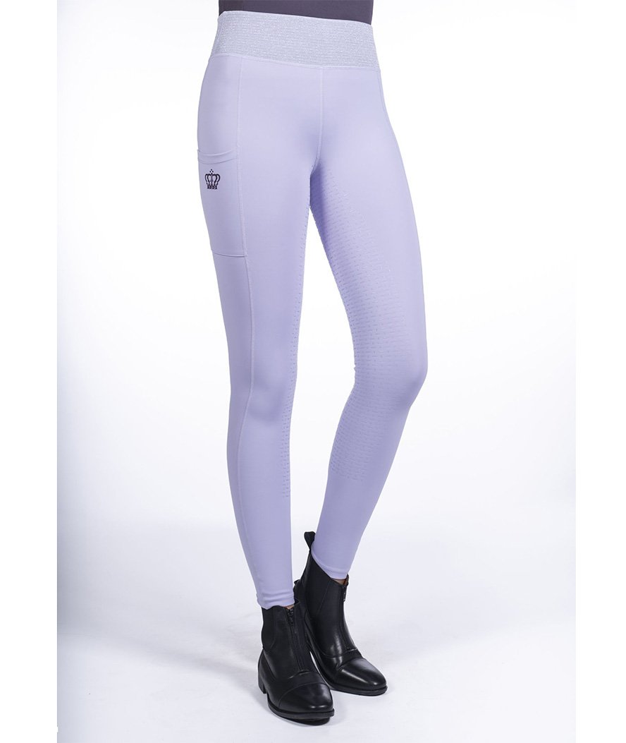 Leggins equitazione con silicone totale interno gamba e fascia alta in vita modello Lavender Bay - foto 5
