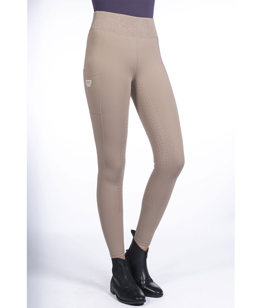 Leggins equitazione con silicone totale interno gamba e fascia alta in vita modello Lavender Bay - foto 6