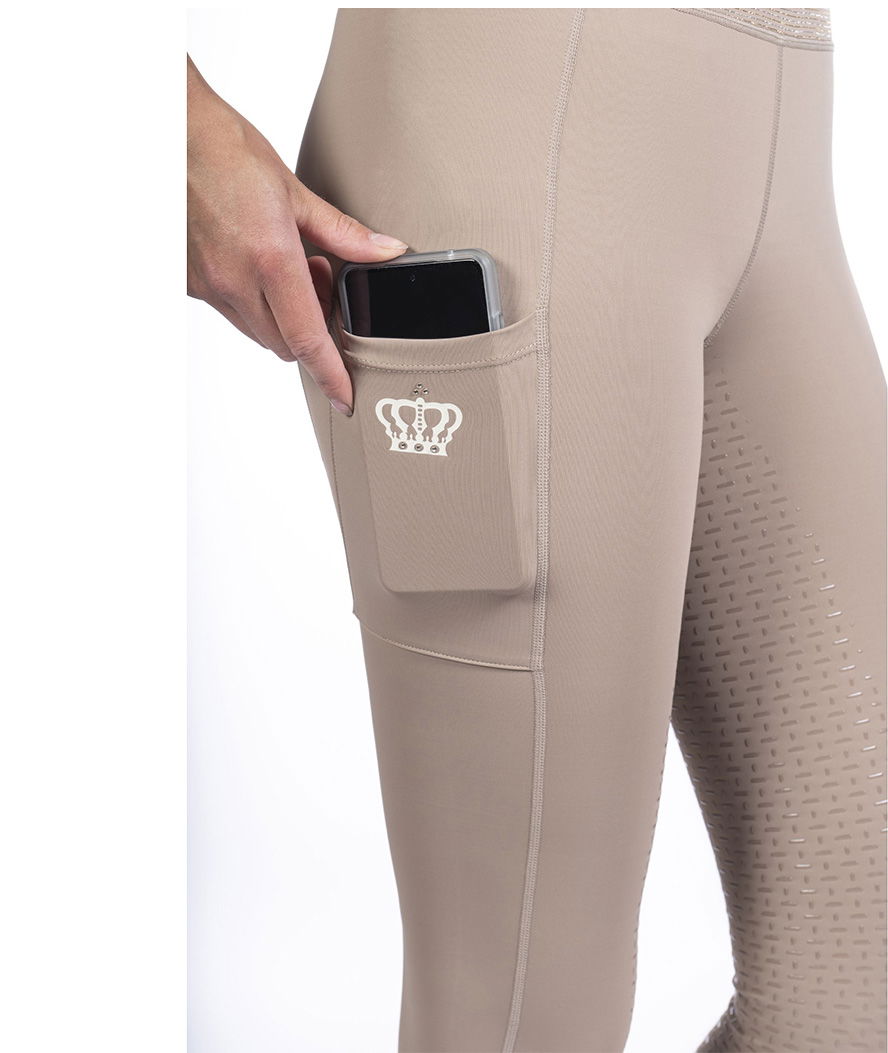 Leggins equitazione con silicone totale interno gamba e fascia alta in vita modello Lavender Bay - foto 8