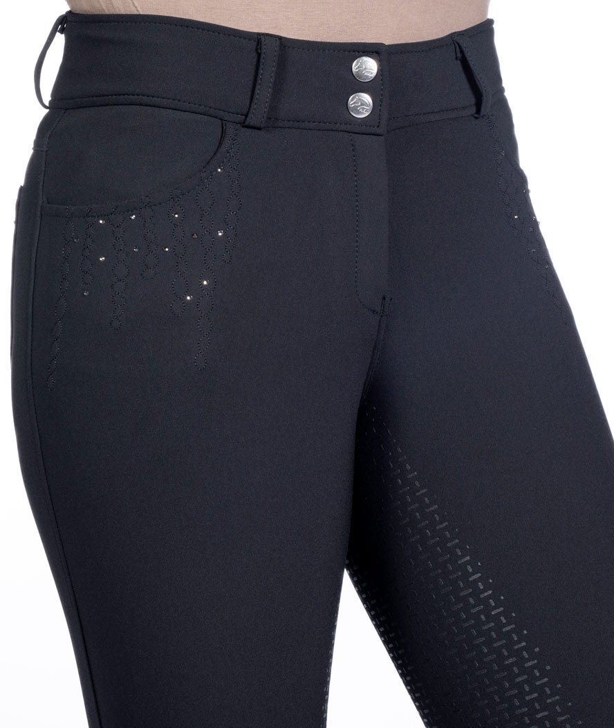 Pantaloni equitazione donna con grip totale e brillantini modello Savona - foto 2