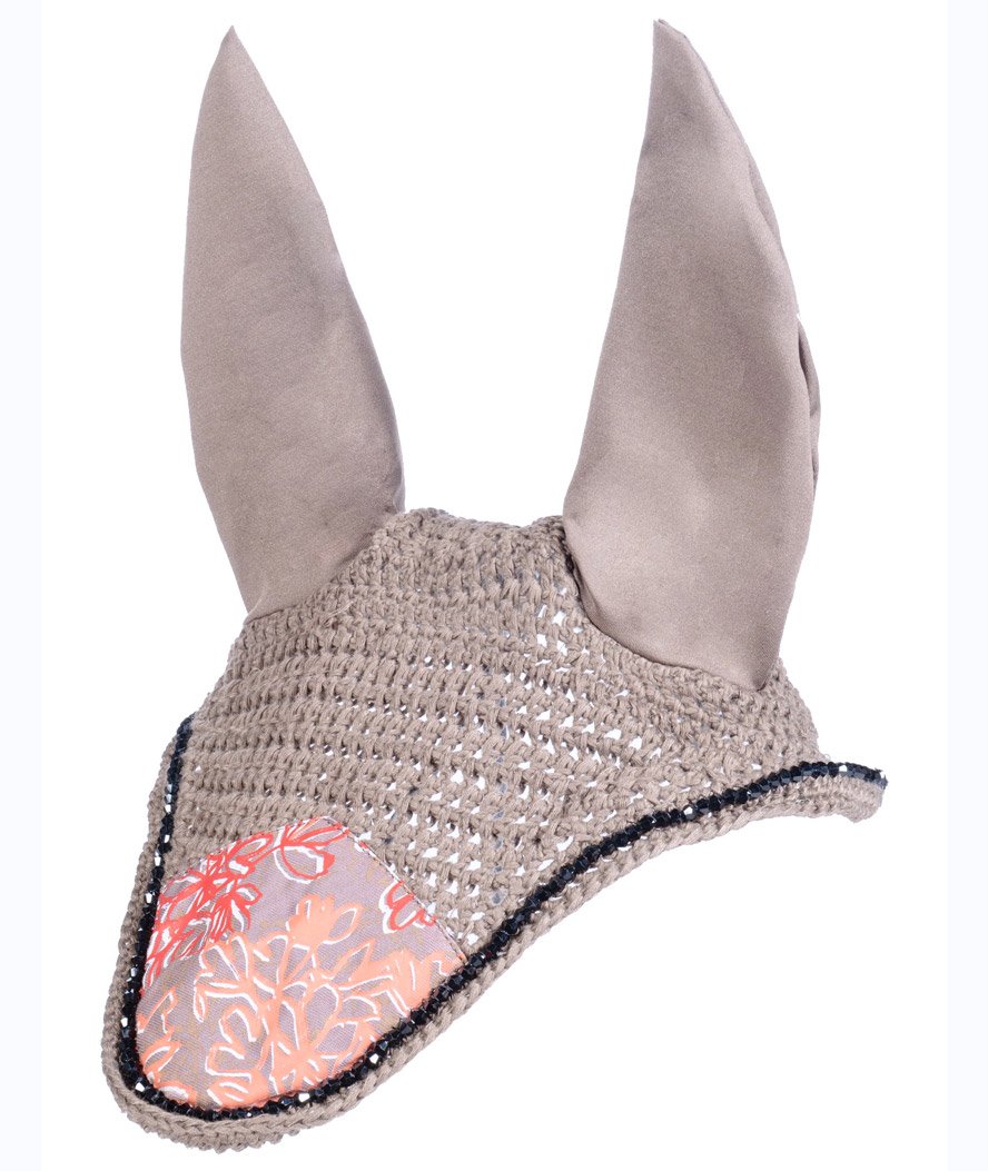 Cuffietta antimosche per cavalli con paiette e orecchie in tessuto elastico modello Savona  - foto 2