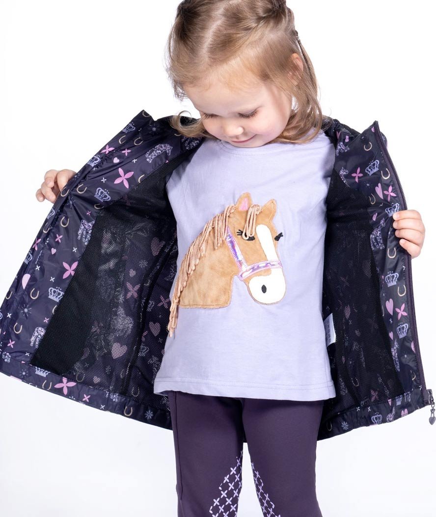 Maglietta equitazione bambina a manica corta con criniera applicata modello Lola - foto 3