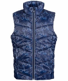 Gilet equitazione smanicato con zip per bambina modello Bria