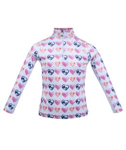 Maglietta tecnica traspirante da equitazione per bambina modello Hearts Kids