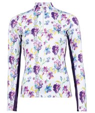 Camicia da equitazione a manica lunga con fantasia fiori modello Lilac Flower