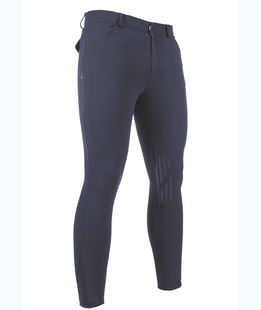 PROMOZIONE Pantaloni da equitazione uomo con grip in silicone al ginocchio modello James GRIGIO 48
