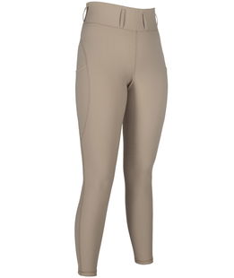 Leggings donna per equitazione modello Jil a vita alta con topa in seta al ginocchio