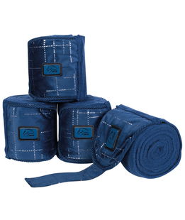 Set 4 fasce in pile da riposo per cavalli modello Port Royal con chiusura decorata