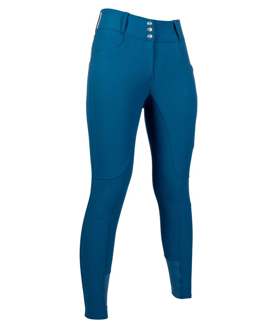 Pantaloni equitazione da donna a vita alta modello Port Royal con silicone totale