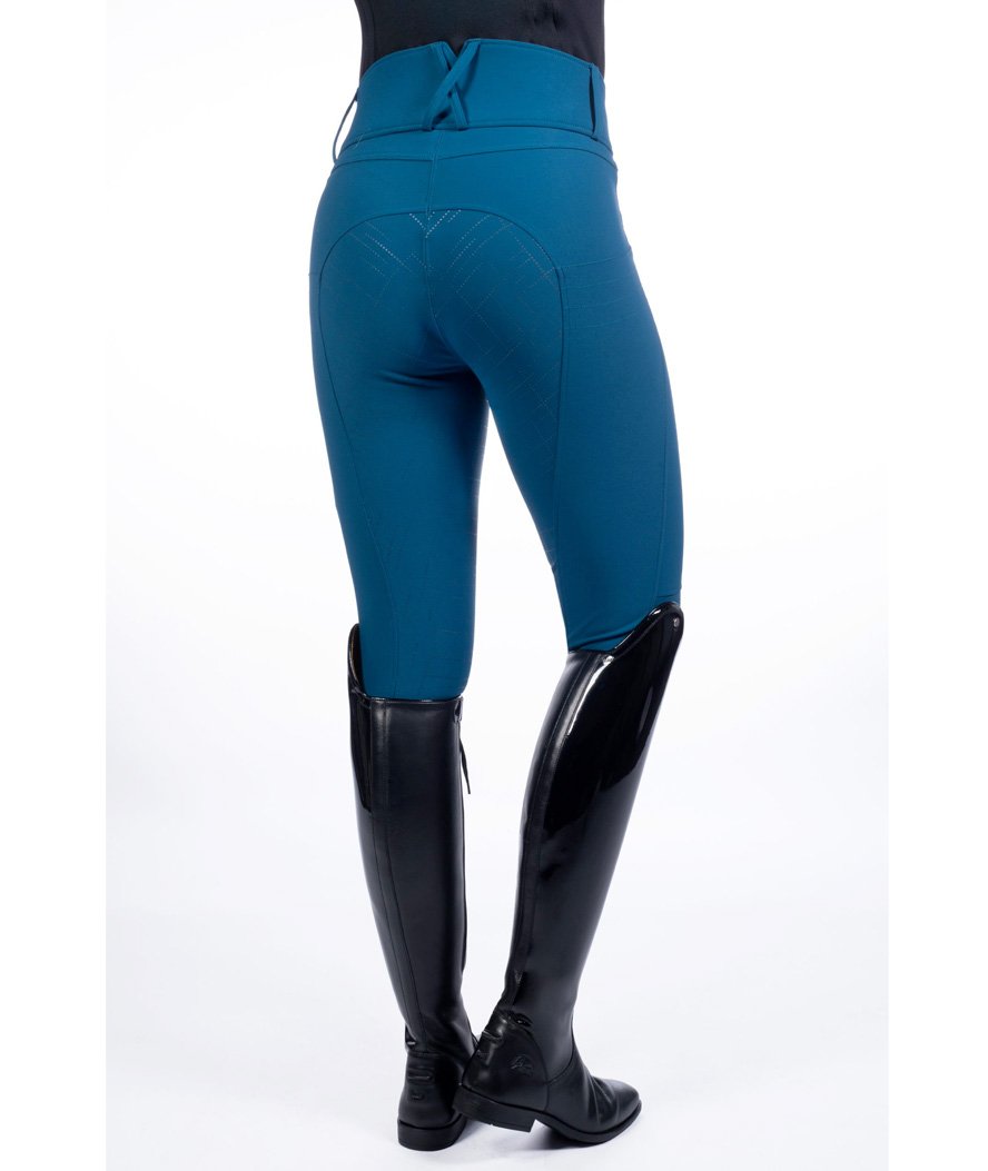 Pantaloni equitazione da donna a vita alta modello Port Royal con silicone totale - foto 5