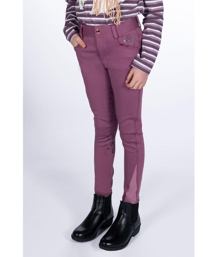 Pantaloni da bambina per equitazione modello Alva con silicone totale
 - foto 1