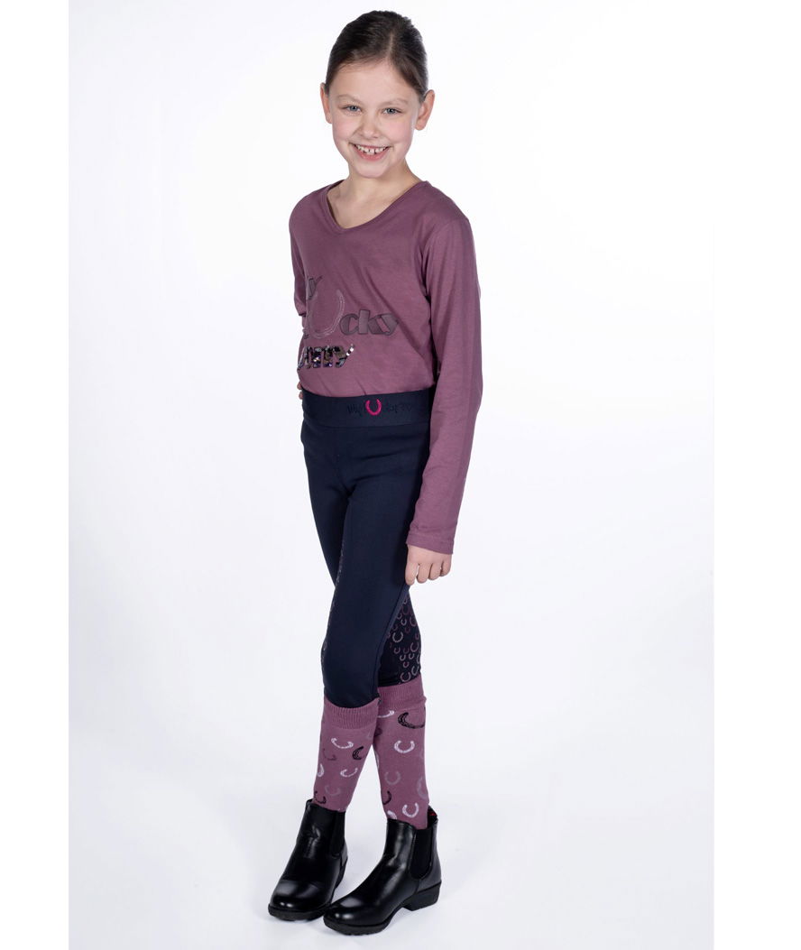 Leggings da bambina per equitazione modello Alva con silicone totale
 - foto 5