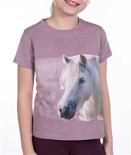 Maglietta a manica corta per bambina modello Alva con stampa foto cavallo