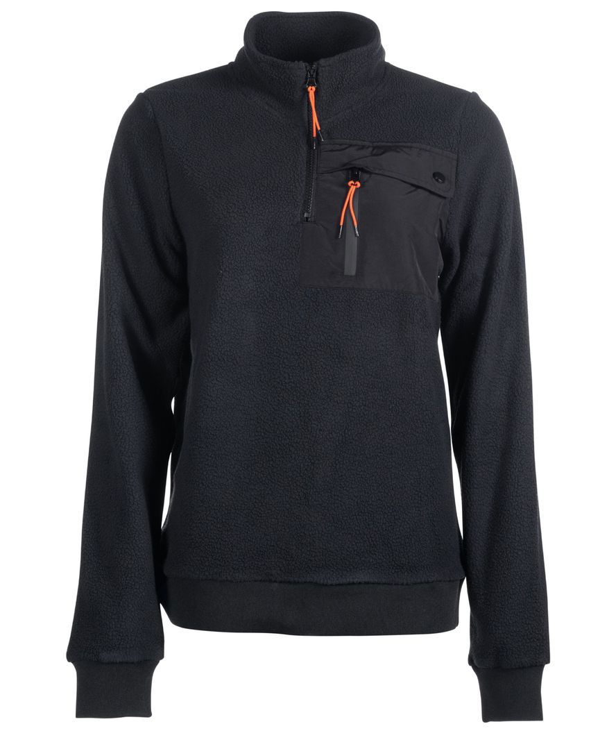 Pullover unisex per equitazione modello Orsacchiotto con tasca frontale e zip a contrasto