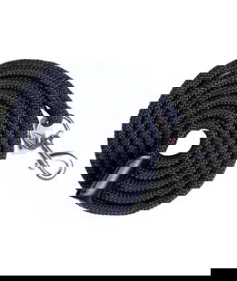 Lunghina per cavalli da 180 cm in nylon rivestita in pelle con moschettone modello Carlotta