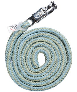 Lunghina per cavalli intrecciata bicolore modello Catherine con moschettone antipanico