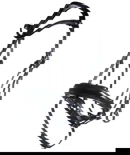 Briglia in cuoio per cavalli completa di redini con nasalina anatomica e frontalino a V con cristalli sottili modello Ira