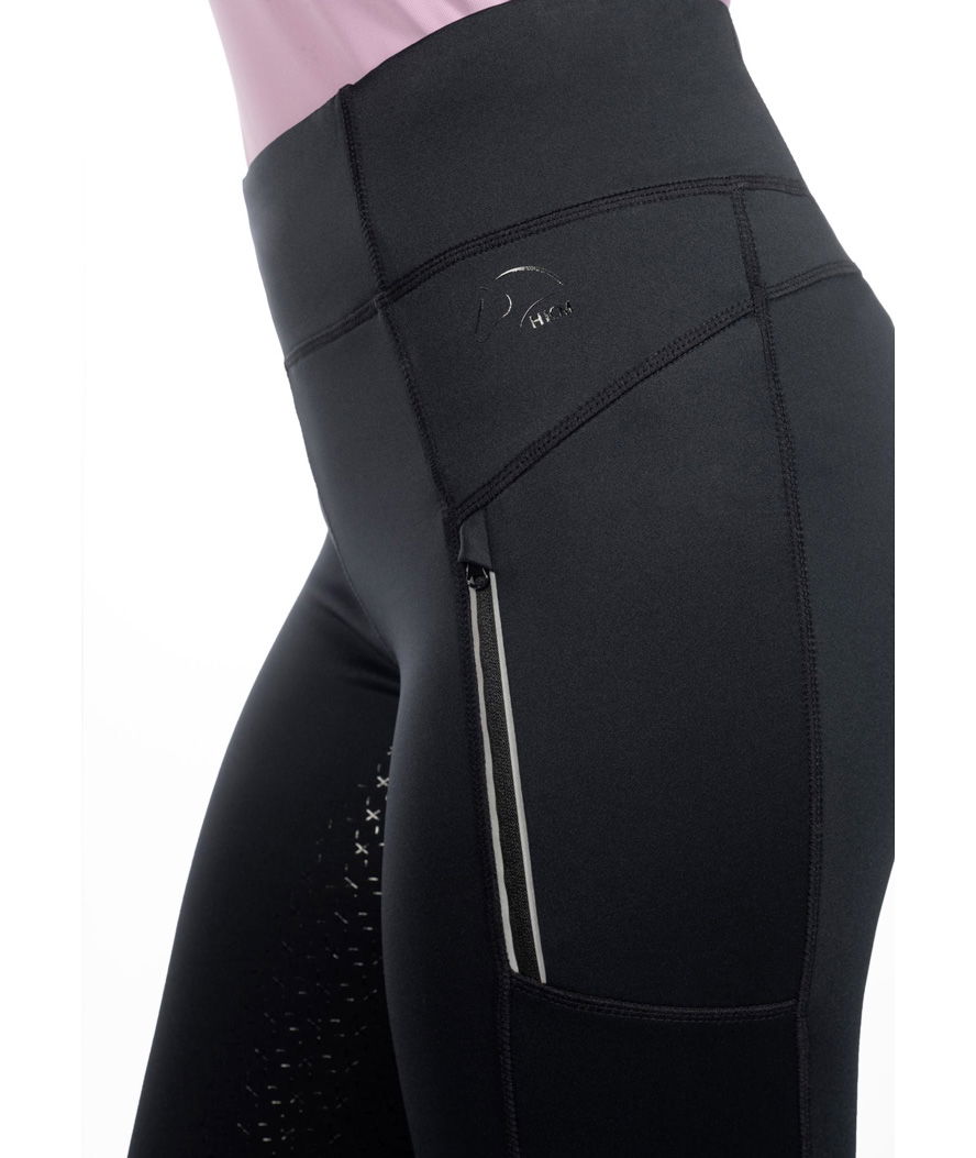 Leggings donna a vita alta tessuto elastico con seduta integrale in silicone modello Harbour Island - foto 5