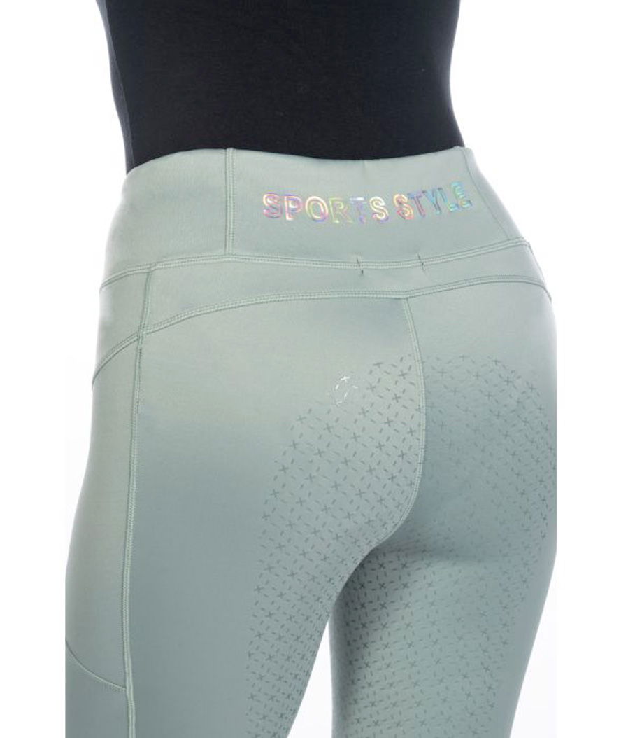 Leggings donna a vita alta tessuto elastico con seduta integrale in silicone modello Harbour Island - foto 6