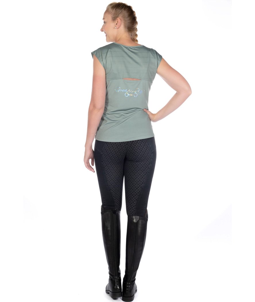 T-Shirt manica corta da donna tessuto tecnico e stampa olografica modello Harbour Island - foto 10