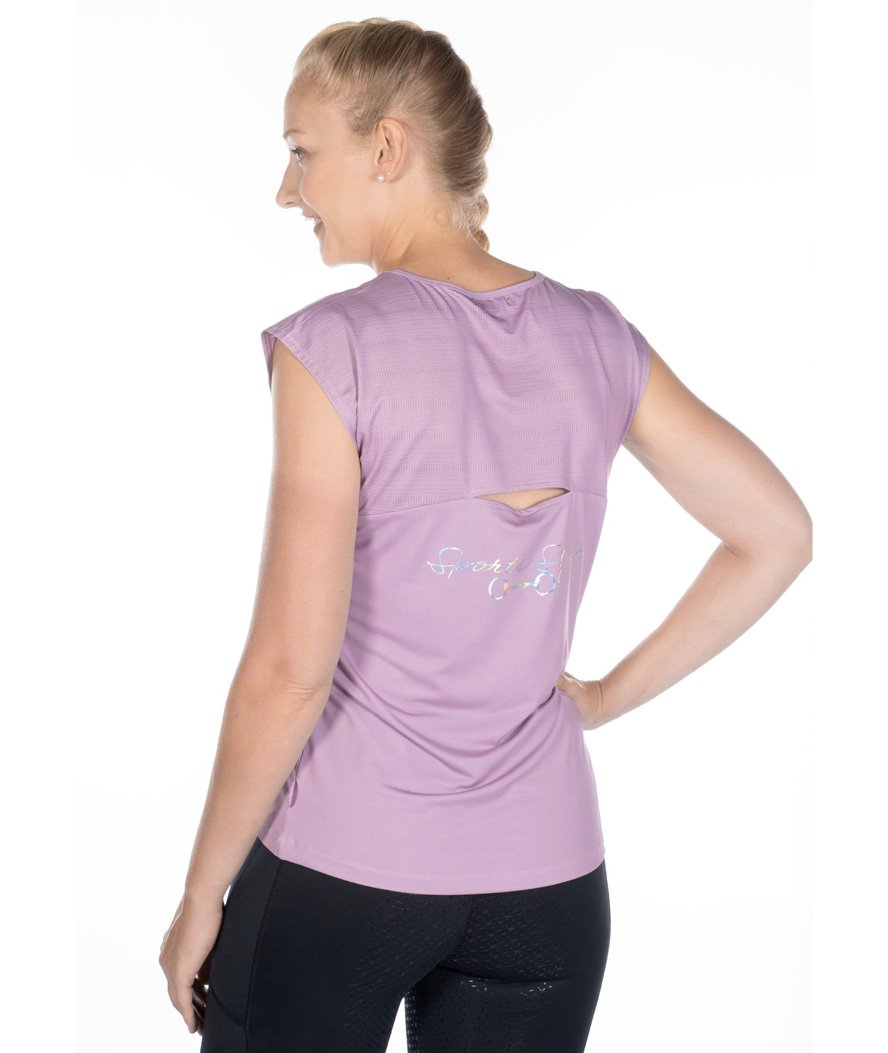 T-Shirt manica corta da donna tessuto tecnico e stampa olografica modello Harbour Island - foto 4