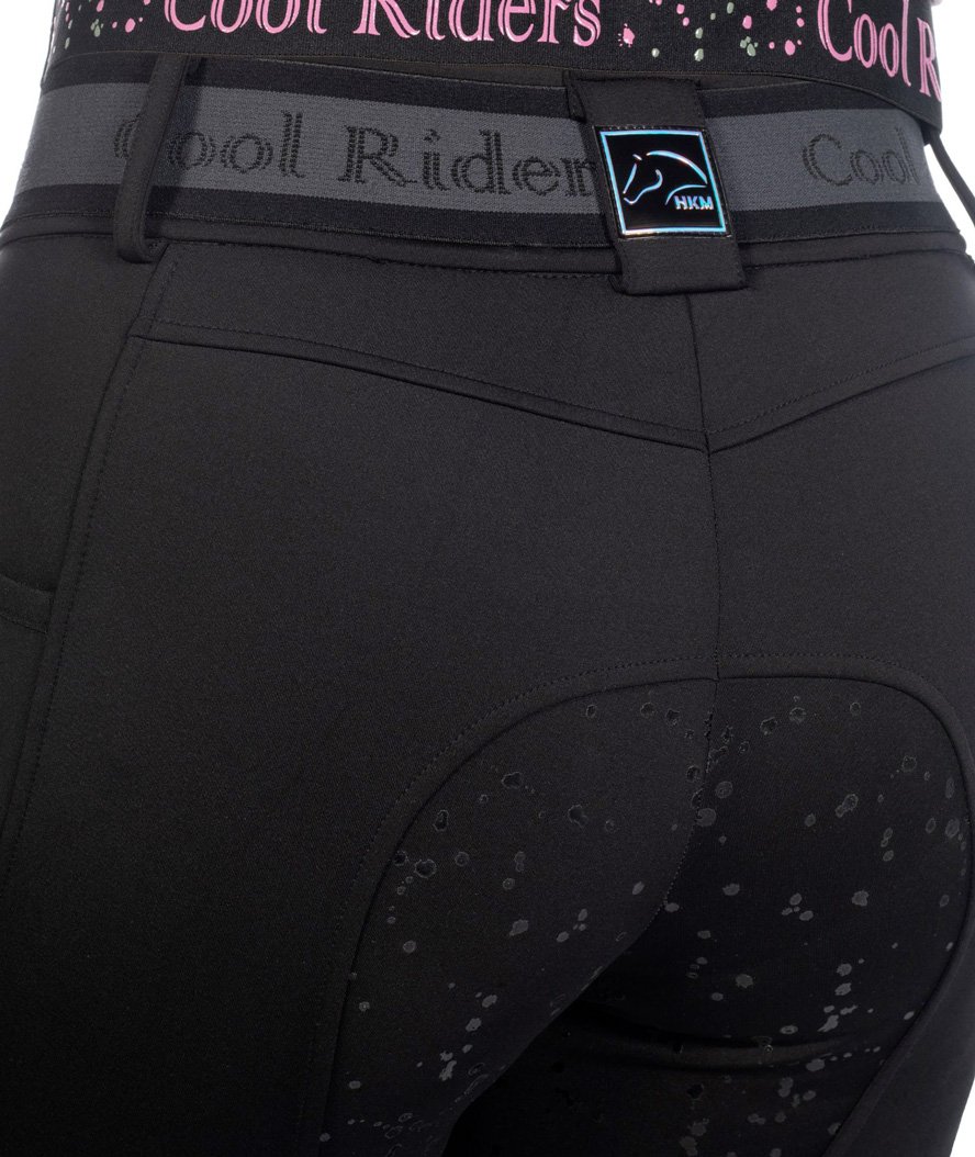 Pantaloni equitazione da bambina elasticizzati silicone full grip modello Hailey - foto 4