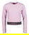 Maglia cropped manica lunga da bambina con inserto in rete e fascia elastica in vita modello Hailey