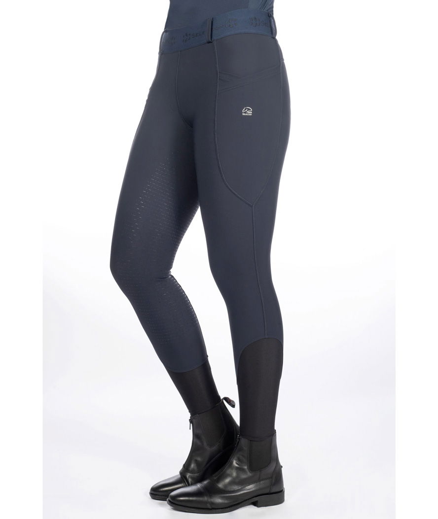 Leggings equitazione donna con grip totale e tasche laterali con passanti per cintura modello Aruba - foto 1