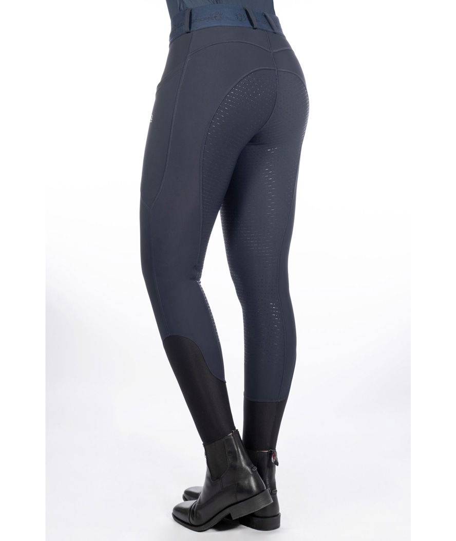 Leggings equitazione donna con grip totale e tasche laterali con passanti per cintura modello Aruba - foto 2