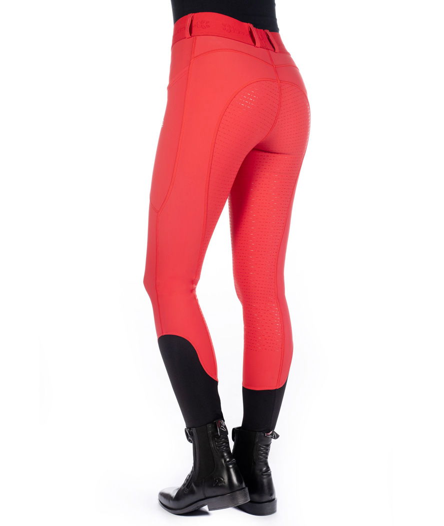 Leggings equitazione donna con grip totale e tasche laterali con passanti per cintura modello Aruba - foto 3