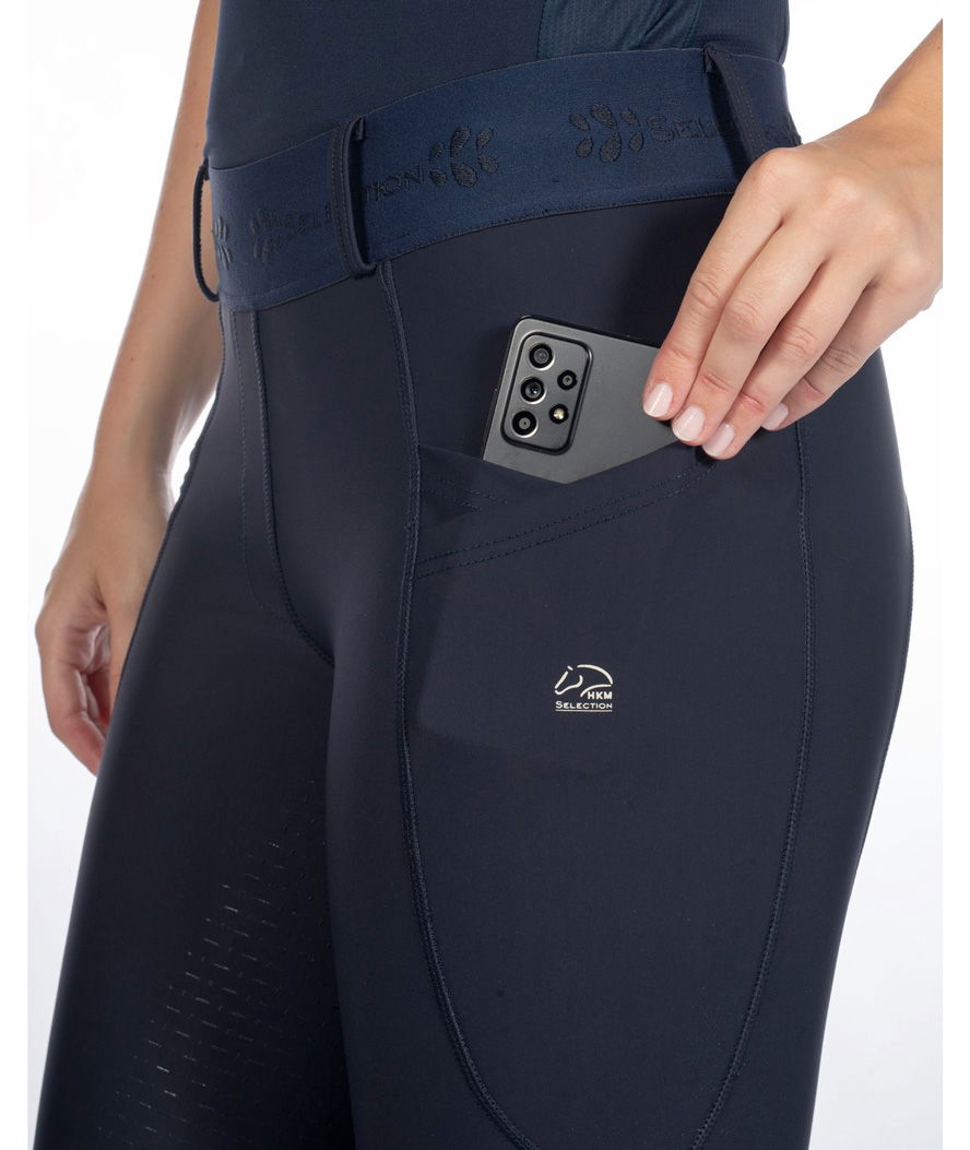 Leggings equitazione donna con grip totale e tasche laterali con passanti per cintura modello Aruba - foto 5