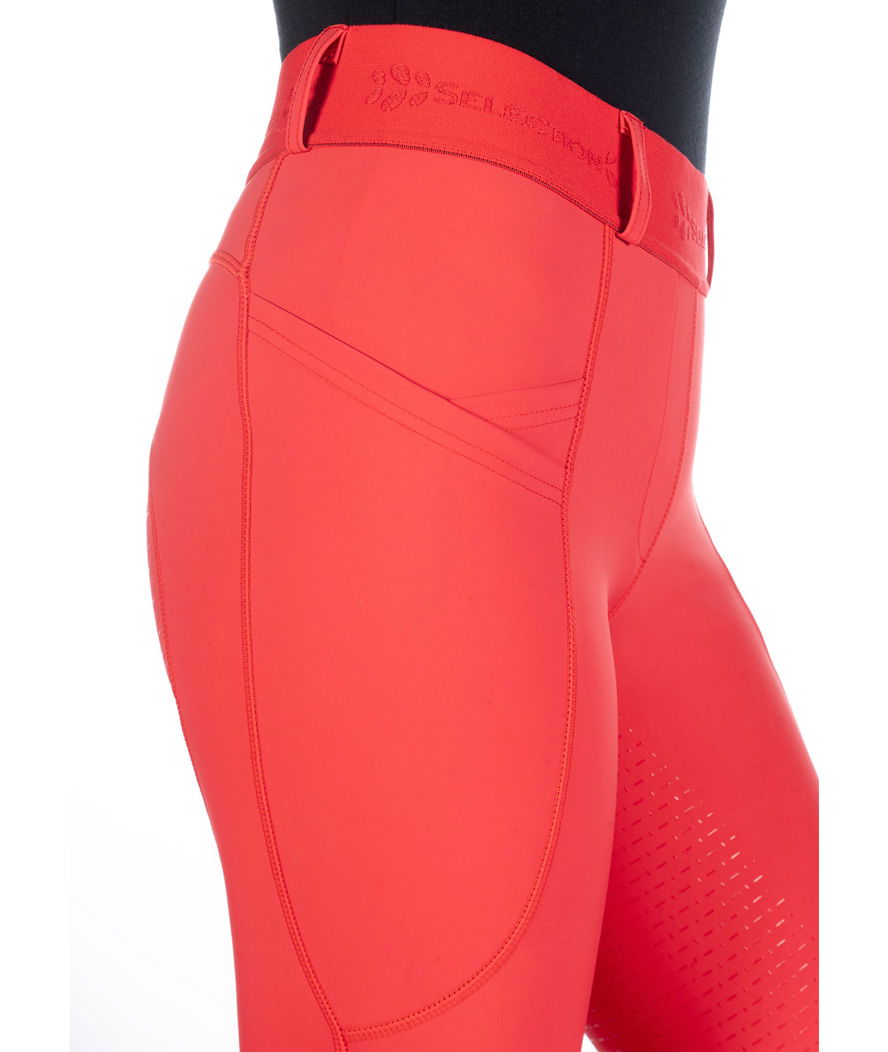 Leggings equitazione donna con grip totale e tasche laterali con passanti per cintura modello Aruba - foto 7