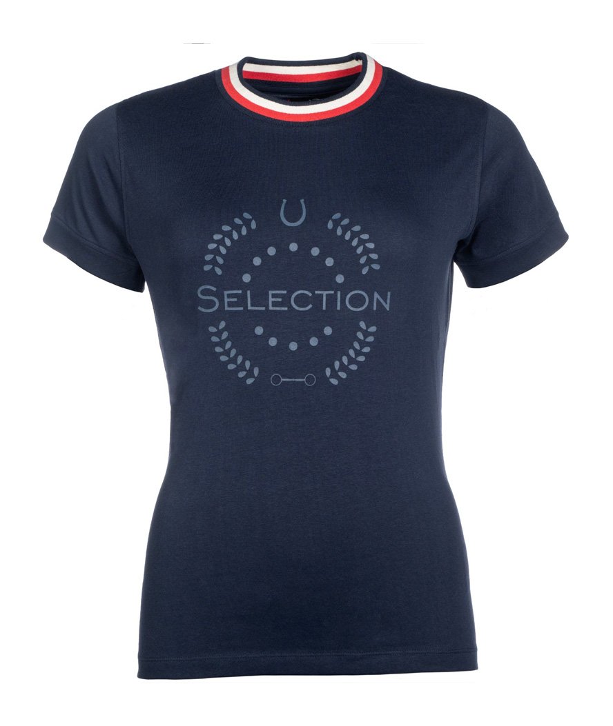 T-Shirt manica corta da donna in cotone fibra naturale e stampa decorativa modello Aruba