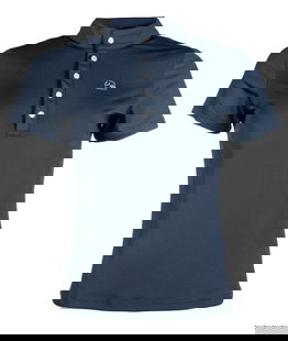 T-Shirt a manica corta da donna con colletto rialzato e bottoni automatici modello Aruba