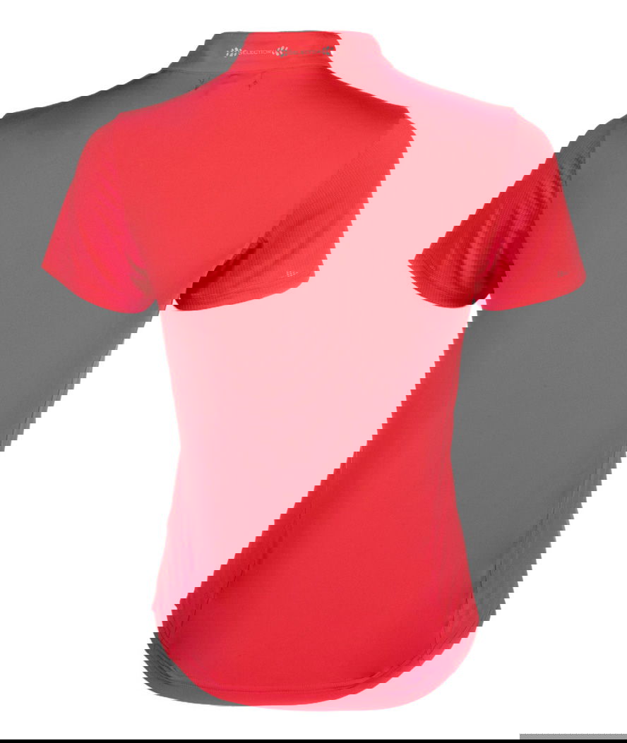 T-Shirt manica corta da donna tessuto tecnico traspirante con colletto rialzato e bottoni automatici modello Aruba - foto 2