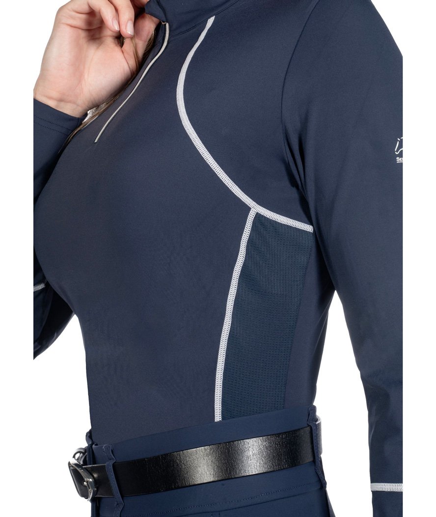 Maglietta manica lunga da donna con cerniera frontale e stampa riflettente modello Aruba - foto 6