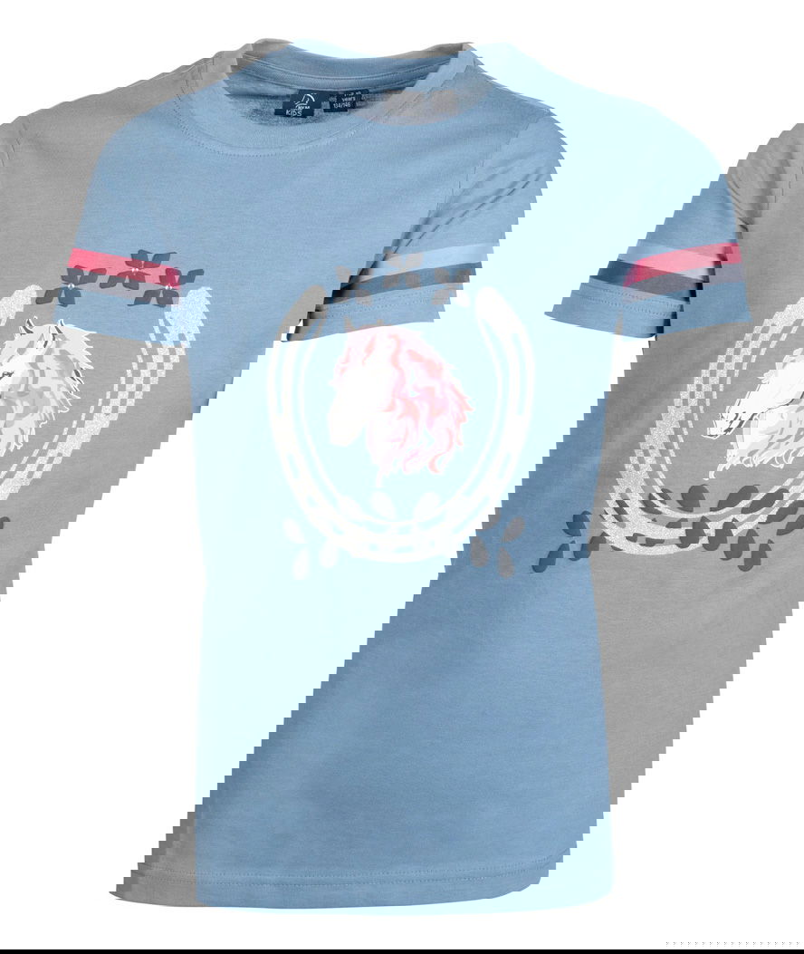 T-shirt manica corta da bambina in cotone fibra naturale con stampa decorativa modello Haymee
