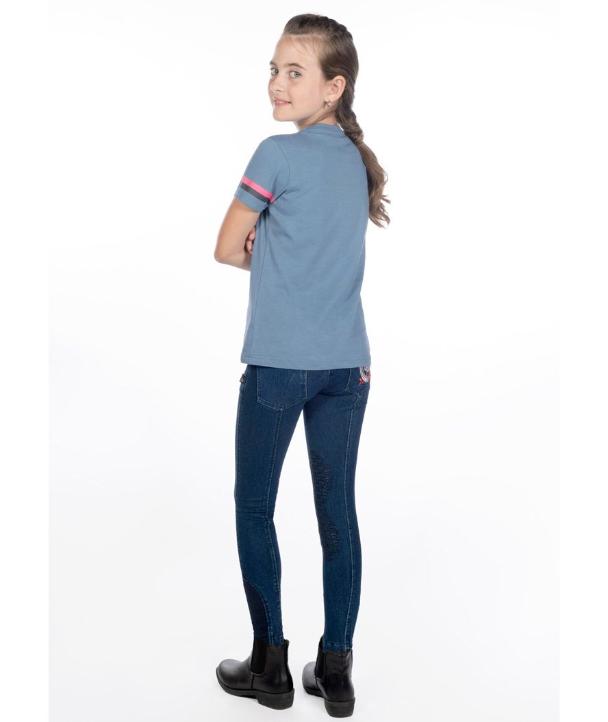T-shirt manica corta da bambina in cotone fibra naturale con stampa decorativa modello Haymee - foto 4