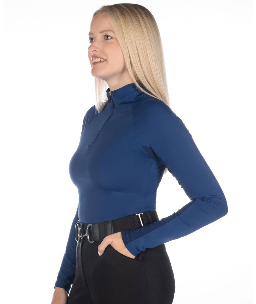 Maglia donna per equitazione in tessuto tecnico con inserti in rete modello Essentials - foto 4