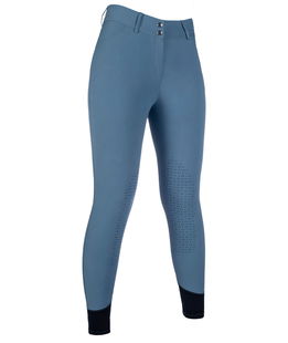 Pantaloni donna da equitazione vita alta con silicone al ginocchio e caviglie elasticizzate modello Essentials Tampa