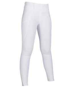 Leggings da equitazione bianchi da donna vita alta con silicone totale modello Lisa