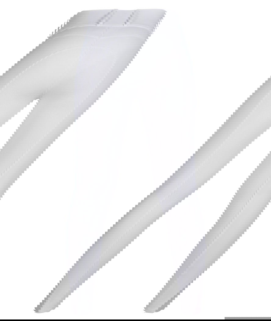 Leggings equitazione bianchi da bambina vita alta silicone totale modello Lisa ideali per concorso - foto 1