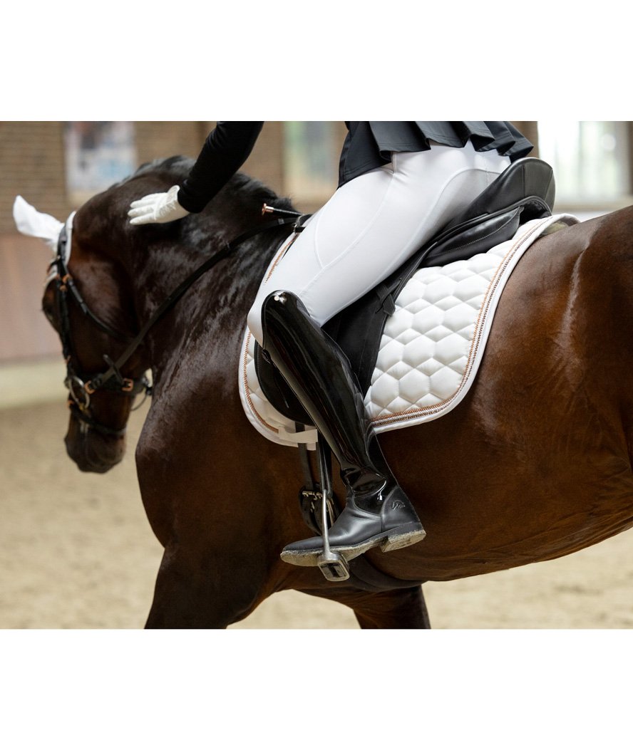 Leggings equitazione bianchi da bambina vita alta silicone totale modello Lisa ideali per concorso - foto 3