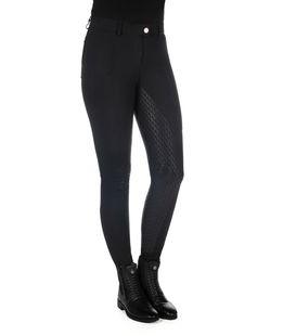 Pantaloni estivi per equitazione da bambina modello Amalfi full grip 