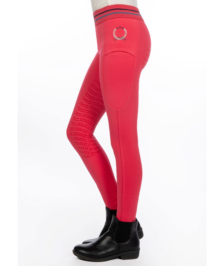 Leggings equitazione bambina silicone totale ed elastico in vita regolabile modello Haymee - foto 10