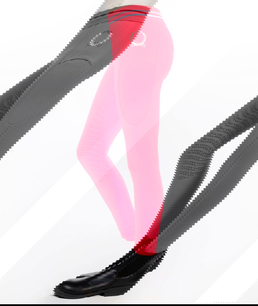 Leggings equitazione bambina silicone totale ed elastico in vita regolabile modello Haymee - foto 10