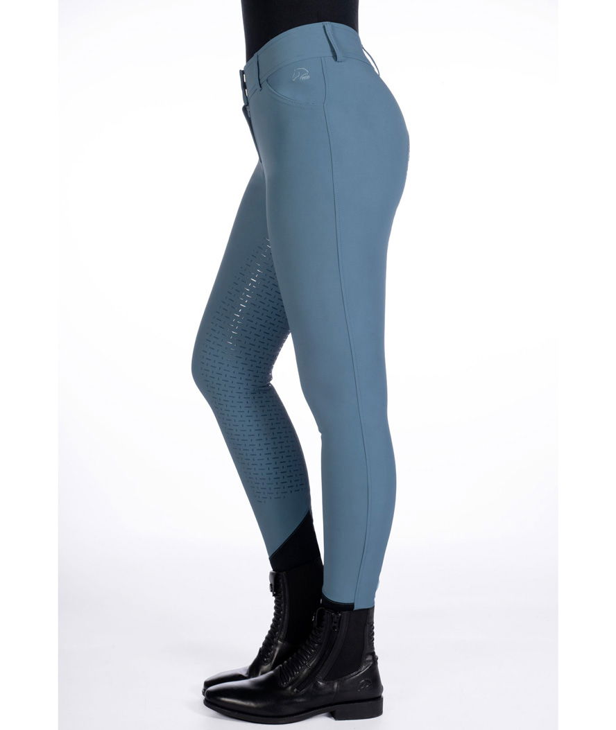 Pantaloni donna estivi da equitazione vita alta con silicone totale e caviglie elasticizzate modello Essentials Tampa - foto 3