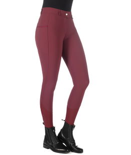 Pantaloni da equitazione donna modello Livigno full grip a vita alta