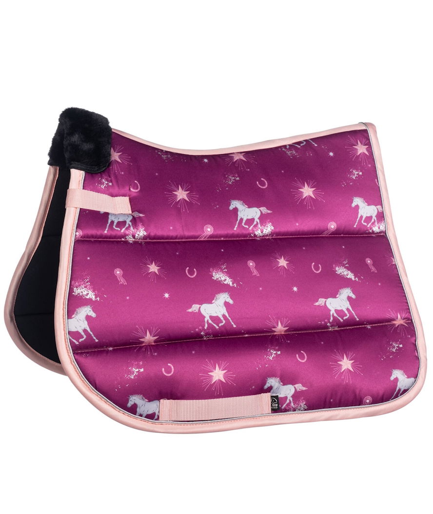 Sottosella da salto per pony modello Polly con stampa effetto glitter