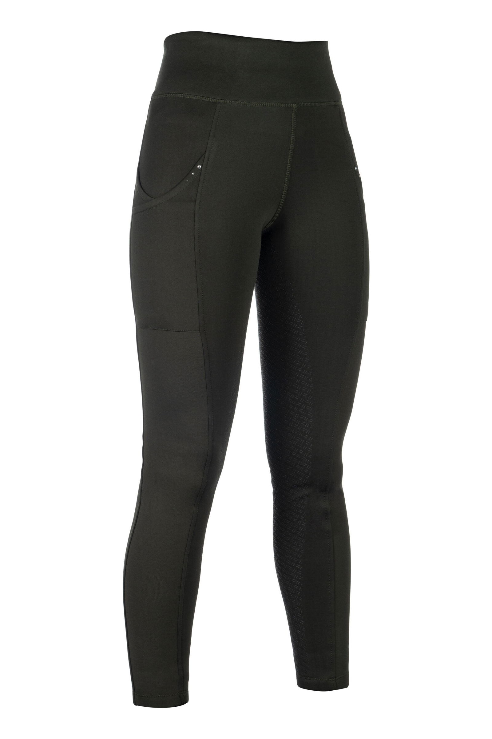 Leggins equitazione donna in tessuto a maglia con grip totale in silicone modello Cosy II - foto 1